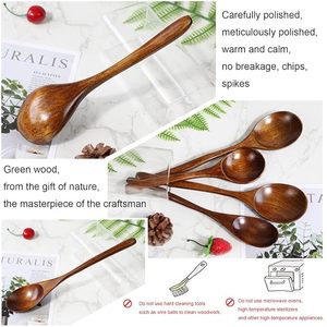 Cuchara Decorativa para Cocina Rústica, Cuchara de Madera de Estilo Clásico para Chefs Caseros, Cuchara de Té Única - Product Image 4
