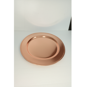 Plato de Presentación Decorativo de Acero Inoxidable con Acabado de Peltre Vintage, Redondo de 13 Pulgadas, para Bodas y Hoteles - Product Image 3