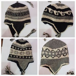 Bonnet en laine de yak fait à la main Multi Couleur Acheter au prix le plus bas chapeaux en laine hippie - Product Image 1