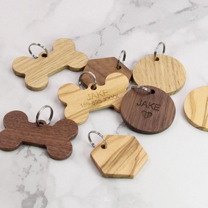 Etiqueta de <span class=keywords><strong>Madera</strong></span> Personalizada para Mascotas, Placa de Identificación Hecha a Mano con <span class=keywords><strong>Nombre</strong></span> y Número de Teléfono para Perros y Gatos - Product Image 3