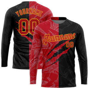 Precio barato de secado rápido transpirable Camiseta de manga larga sublimación personalizada 100% poliéster gimnasio entrenamiento hombres camisetas - Product Image 1