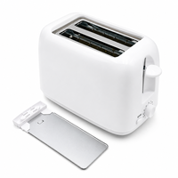 Grille-pain électrique automatique populaire à 2 fentes larges avec 6 niveaux de contrôle de la cuisson et fonction pop-up pour le petit-déjeuner à la maison