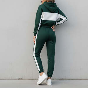 Custom Zipper Hoodie <b>Jogger</b> for Women Breathable Cotton Polyester Fleece Lounge Wear Embroidered Lined Super Soft - Product Image 4