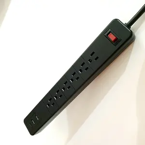 Fabrika doğrudan fiyat yüksek kalite güç şeridi 6 çıkış 3-Prong + 2 USB tip A + 1 USB tip C-vietnam'da yapılan