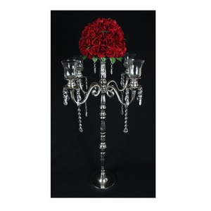 Candelabros hechos a mano para decoración de centro de mesa de Metal de diseño de lujo con acabado antiguo para decoración de eventos y bodas - Product Image 6