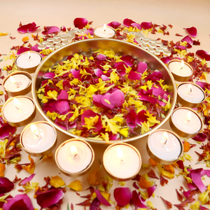 Traditional Peacock Iron 16 Inches Urli Diya Set Handmade Eco-Friendly Decorative Tea Light <b>Oil</b> <b>Lamp</b> for Pooja Diwali Festive - Product Image 3