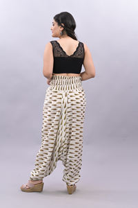 Pantalon Harem Bohème Indien Grande Taille - Pantalon de Yoga de Plage à Taille Élastique en Coton Respirant Imprimé Style Bohème Hippie Ample - Product Image 6