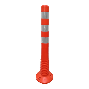 Poteau de délimitation routière flexible 75 x 8 cm en PVC, plastique, PU, HDPE, PC - Étanche IP68 pour la sécurité routière - Product Image 1