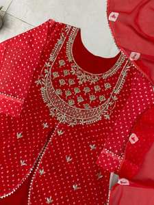 Para esta próxima temporada de Rakhi, Tej, Savan y Navaratri, nuestro exclusivo lehenga choli de georgette estampado de secado rápido, completamente cosido, ideal para fiestas. - Product Image 3