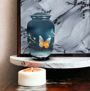 Grandes urnes de crémation papillon Nouveau design Souvenir de haute qualité pour les hommes, les femmes et les animaux de compagnie Stockage des cendres Fournitures funéraires à bas prix - Product Image 4
