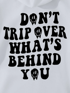 Hombres dibujos animados eslogan gráfico canguro bolsillo sin forro cremallera completa invierno sudaderas poliéster/algodón peso pesado polar calidad de lujo - Product Image 5