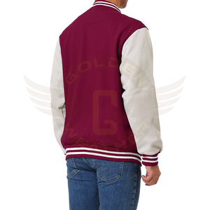 Blouson aviateur en coton personnalisé pour hommes super élégant coupe-vent Varsity Letterman de haute qualité pour l'hiver - Product Image 6