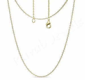 Collar con colgante de plata de ley 2025 de alta calidad 925, cadena de bisel fino de 1mm, Cable Rolo, joyería elegante para hombres y mujeres - Product Image 2