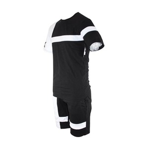 Ensemble de jogging d'été pour hommes : T-shirt à manches courtes et short 2 pièces respirant, grande taille, séchage rapide, couleur unie, sport décontracté - Product Image 6