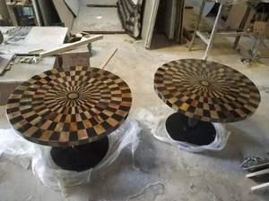 โต๊ะกาแฟสไตล์วินเทจประดับเขาสัตว์ งานฝีมือประณีตสำหรับการตกแต่งหรูหรา โต๊ะกาแฟท็อปเขาสัตว์ทันสมัย - Product Image 2