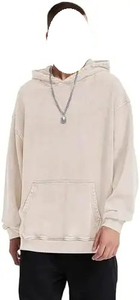 Sudaderas con capucha de lavado ácido de último diseño para hombres Transpirable Vintage Servicio OEM Patrón sólido Ropa con capucha de invierno-Venta al por mayor - Product Image 4