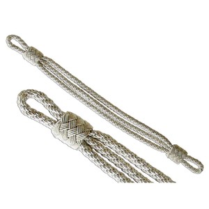 Cordons de chapeau tressés argentés en gros, fournisseur de cordons de chapeau uniformes, cordon de chapeau torsadé en or, cordon de chapeau torsadé en soie noire - Product Image 5