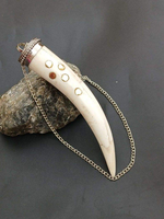 Collier fait main pendentif en véritable os de buffle avec des bijoux en corne de buffle de l'Inde par glowin fashion