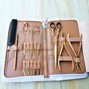 Kit de herramientas de extensión de cabello Regular, doble capa de cuero, funda de PVC, más fiable, cómodo y personalizado, labeling de marca - Product Image 3