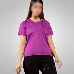 เสื้อยืดผ้าคอตตอนสำหรับผู้หญิงเสื้อยืดฟิตเนสเข้ารูปเสื้อรัดรูปผ้าคอตตอนพิมพ์ลายพื้นออกแบบได้ตามต้องการฤดูร้อน - Product Image 1