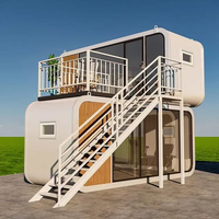Maison Capsule Solaire Modulaire de 20m² avec 2 Chambres/Cuisine/Salle de Bain – Cabane de Luxe Type Apple – Maison Capsule Vessel – Maisons Modulaires