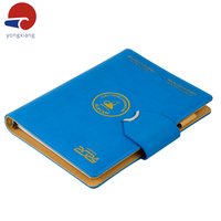 Carnet à anneaux personnalisé en cuir PU, rechargeable, avec logo doré et emplacements pour cartes