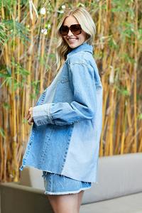 แจ็กเก็ตยีนส์ลำลองสำหรับผู้หญิงเสื้อโค้ทยีนส์กันลมติดกระดุมสีพื้นสำหรับฤดูหนาวขายส่ง2025 - Product Image 3