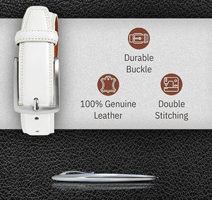 Stylish Men's Cowhide <b>Genuine</b> <b>Leather</b> <b>Belts</b> with Alloy for Buckle Custom Logo Options Formal Style OEM Available Wholesale Rates - Product Image 3