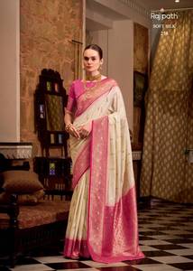 Exclusive Gatha Soft Silk <b>Designer</b> Saree Collection for Casual Weddings and Parties Full <b>Catalog</b> Available at Wholesale Rate - Product Image 6