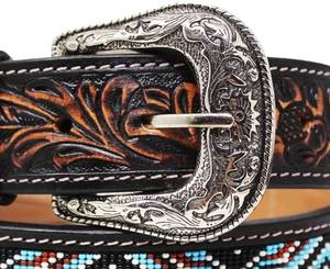 Hand Tooled Western Style <b>Cowgirl</b> Cowboy Beads <b>Belts</b> - Product Image 4