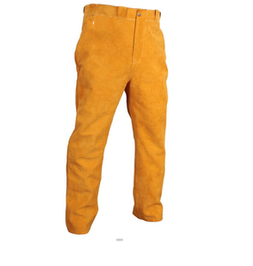 Pantalones largos de cuero ignífugos para hombres Pantalones de trabajo de soldadura protectora con división - Product Image 6