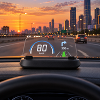 Layar HUD GPS Pintar untuk Kaca Depan Mobil dengan Speedometer Digital