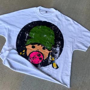 2025, superventas, camisetas blancas para hombres, serigrafía personalizada, ropa de calle de moda, camiseta de moda al por mayor, Material de algodón 100% - Product Image 6