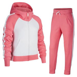 Ensemble de survêtement décontracté brodé pour femmes grandes tailles, 100 % polyester, sweat à capuche zippé et pantalon de jogging, vêtements de sport pour la gym et l'entraînement - Product Image 1