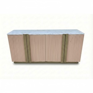 Aparador de 4 Puertas THE CABINET, Color Rosa Niebla - Product Image 1