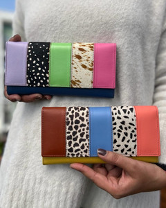 Nouveau Offre Spéciale fait à la main imprimé Animal recyclé Multi cuir femmes embrayages élégant multi-usage sac à main ATM porte-carte portefeuilles de luxe - Product Image 3