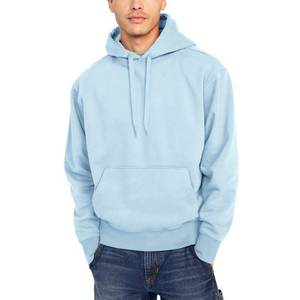 Sweat-shirt à capuche uni pour homme, automne, polyester/coton, mélange lourd de polaire, décontracté, manches longues - Product Image 2