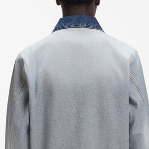 Chemise en jean délavé pour homme, couleur unie, col rabattu, style décontracté, coupe classique, 100 % coton, idéale pour l'automne - Product Image 6