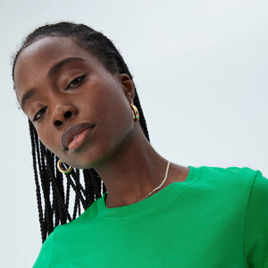 Venta al por mayor 100% algodón moda mujer cuello redondo media manga verano estampado diseño Crop Tops logotipo personalizado camisetas en blanco ecológico - Product Image 3