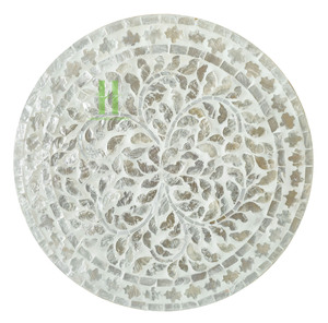 Handmade Natural Mother of Pearl Charger Plate for Serving Use in <b>Parties</b> <b>Table</b> Top Decor Made in Vietnam - Product Image 4