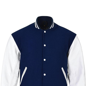 Vintage Spirit Varsity Jacket Bomber mélange laine et cuir pour Timeless Streetwear Style mens Jacket - Product Image 4