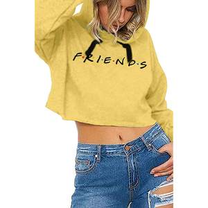 Crop Top sudaderas con capucha bordadas técnicas impresas Anti-Shrink antiarrugas Anti-Pilling transpirable corto con capucha frontal para invierno - Product Image 3