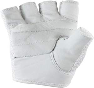 Guantes de Ciclismo de Medio Dedo con Palma Acolchada de Cuero, para Levantamiento de Pesas, Entrenamiento, Fisicoculturismo, Antideslizantes, con Muñequera Ajustable - Product Image 5