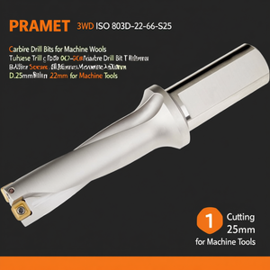 Broca de Carburo PRAMET 3xD ISO 803D-22-66-S25, Diámetro de Corte 22mm, Diámetro Exterior 25mm, para Máquinas Herramienta - Product Image 3