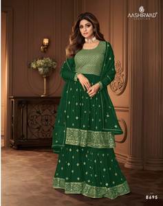 Shamita shetty นักแสดงหญิงบอลลีวู้ดชุดสูทสงครามชามิดทาโลสีสดใส - Product Image 3