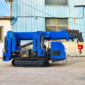 Minigrúa de araña hidráulica sobre orugas con certificación CE, elevador de pluma telescópico compacto para trabajos de construcción en espacios reducidos - Product Image 2
