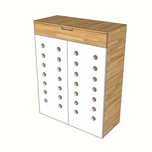 Armoire à chaussures minimaliste en bois Simplicity 800x300x1000mm - Product Image 4