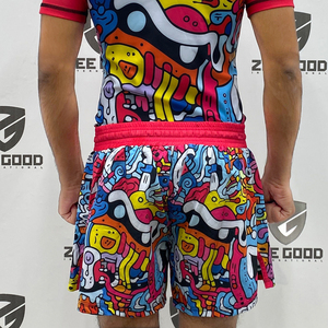 Shorts de kick-boxing personnalisés pour femmes, respirants, en Spandex/Coton, imprimés par sublimation, motif tendance, cordon de serrage, taille mi-haute, volants, MMA - Product Image 6