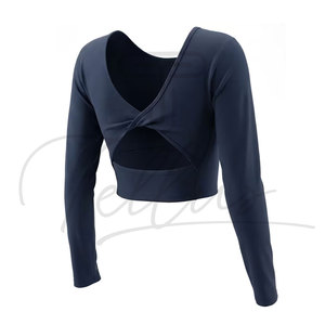 Top Corto de Punto Informal para Mujer, Diseño Personalizado, Precio al por Mayor, Nuevo Estilo 2025, Tejido Transpirable, Logotipo Frontal - Product Image 1