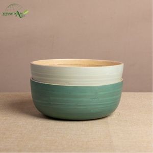 Tazón Decorativo y para Servir de Bambú Clásico Hecho a Mano, No Tóxico, Ecológico, Ligero, Desechable, para Uso Doméstico - Product Image 6